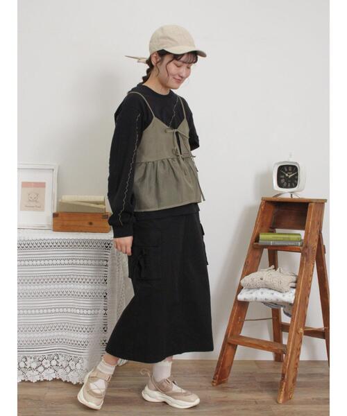 Samansa Mos2（サマンサ モスモス）の「メローインナーSETシアービスチェ（シャツ/ブラウス・レディース・ブラック/カーキ/オフホワイト/モカ・F）」の7枚目の写真