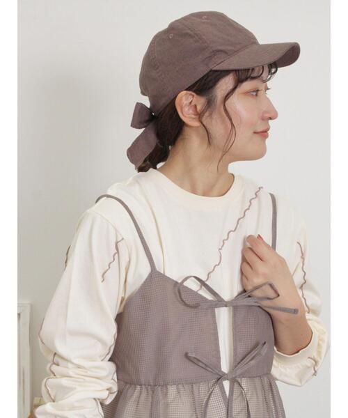 Samansa Mos2（サマンサ モスモス）の「メローインナーSETシアービスチェ（シャツ/ブラウス・レディース・ブラック/カーキ/オフホワイト/モカ・F）」の8枚目の写真