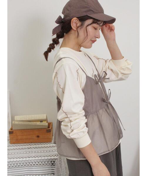 Samansa Mos2（サマンサ モスモス）の「メローインナーSETシアービスチェ（シャツ/ブラウス・レディース・ブラック/カーキ/オフホワイト/モカ・F）」の15枚目の写真