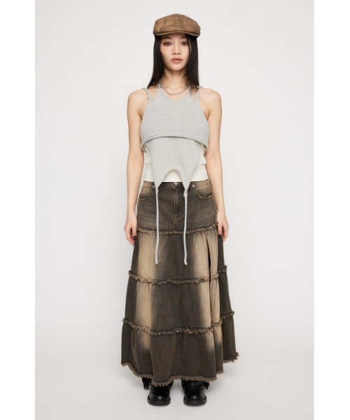 LAGUA GEM（ラグアジェム）の「2PIECE KNIT ビスチェキャミソール（キャミソール・レディース・グレー/ホワイト/ライトブルー・FREE）」の15枚目の写真