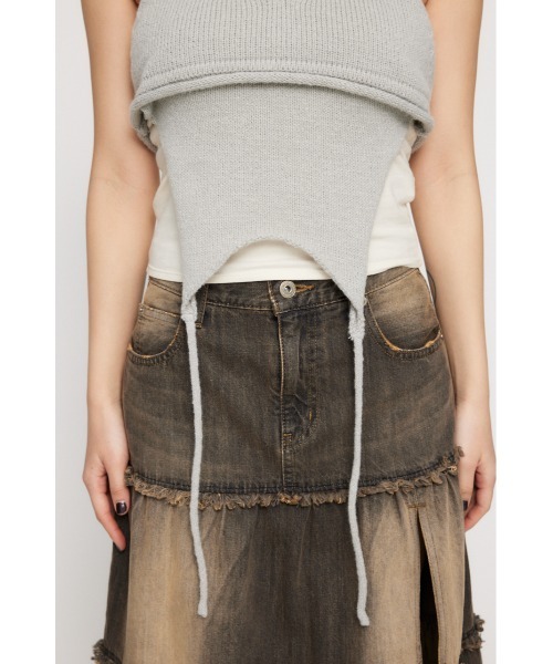 LAGUA GEM（ラグアジェム）の「2PIECE KNIT ビスチェキャミソール（キャミソール・レディース・グレー/ホワイト/ライトブルー・FREE）」の20枚目の写真