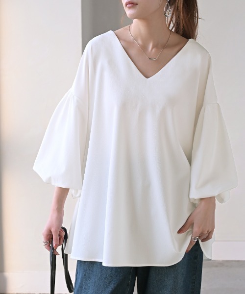 HUG.U(ハグユー)の「シワになりにくい 美・楊柳シャツ 半袖ver.(シャツ/ブラウス・レディース・ホワイト/イエロー/ブラック/テラコッタ/ブルー/サンドベージュ・FREE)」の17枚目の写真