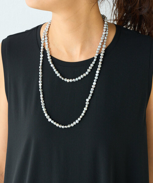 BEARDSLEY(ビアズリー)の「《2.718》パールロングネックレス(ネックレス・レディース・シルバー・FREE)」の1枚目の写真