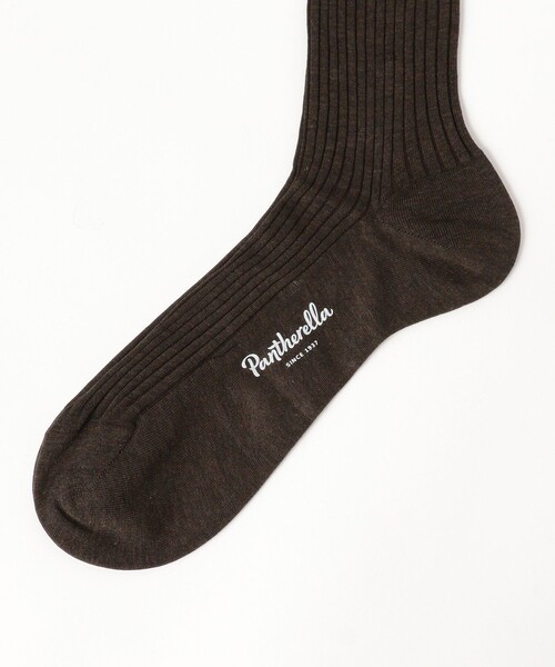 BEAMS F（ビームスエフ）の「Pantherella / コットンナイロン リブロングソックス（ソックス/靴下・メンズ・ネイビー/ブラック/チャコールグレー/ダークブラウン・SMALL/MEDIUM）」の6枚目の写真