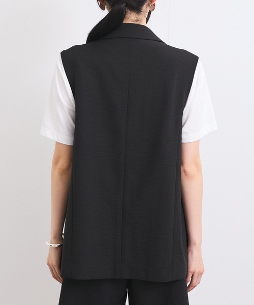 VIS（ビス）の「【セットアップ対応】サイド深スリットジレベスト（ベスト・レディース・ブラック/グリーン系その他2・FREE）」の16枚目の写真