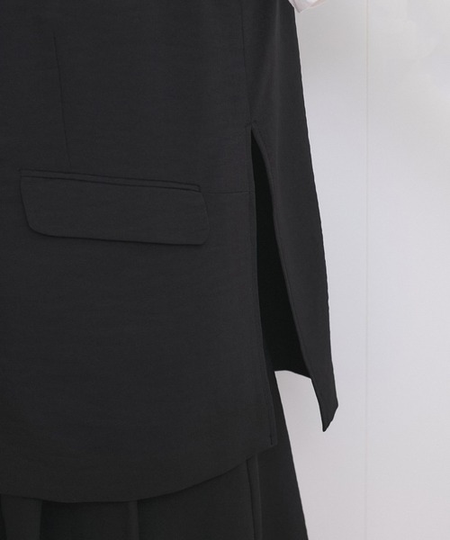 VIS（ビス）の「【セットアップ対応】サイド深スリットジレベスト（ベスト・レディース・ブラック/グリーン系その他2・FREE）」の19枚目の写真