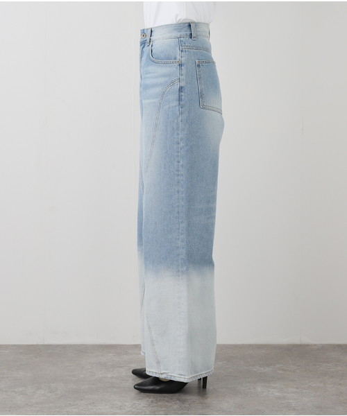Kijun(キジュン)の「Kijun/キジュン Orbit Jeans(スラックス・レディース・ブラック/サックスブルー・SMALL)」の11枚目の写真