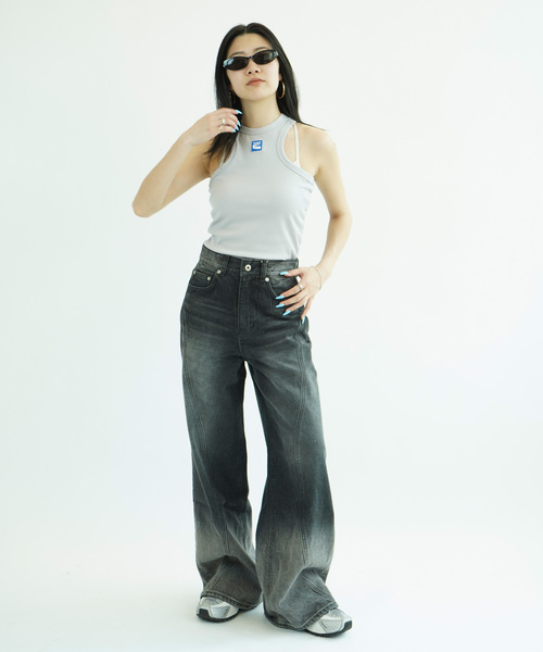 Kijun(キジュン)の「Kijun/キジュン Orbit Jeans(スラックス・レディース・ブラック/サックスブルー・SMALL)」の21枚目の写真