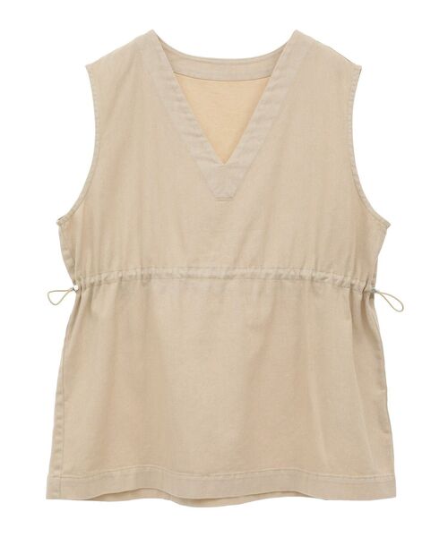 Green Parks(グリーンパークス)の「ピグメントドロストベスト(ベスト・レディース・チャコールグレー/ライトベージュ・FREE)」の18枚目の写真
