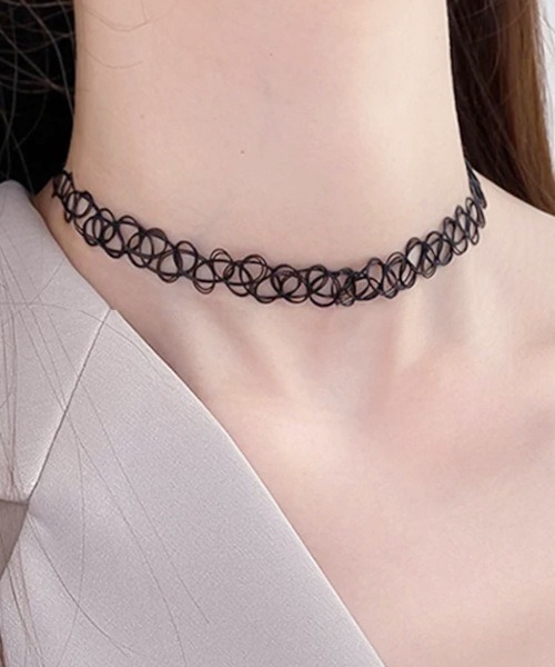 チョーカー　なにこれ 楽天市場】トライアングル チョーカー ネックレス 三角 モチーフ