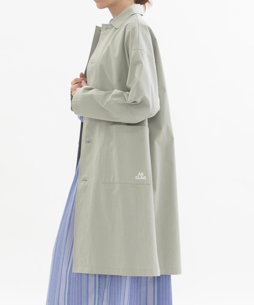 nop de nod(ノップドゥノッド)の「コットンツイルバックロゴラボコート(unisex)(その他アウター・レディース・グレー系/ブラック/グリーン/ライトグリーン/ブラック系その他/ブルー/ベージュ・M)」の3枚目の写真
