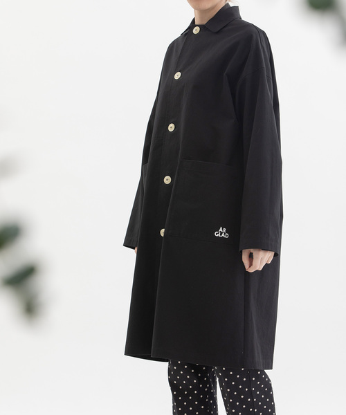nop de nod(ノップドゥノッド)の「コットンツイルバックロゴラボコート(unisex)(その他アウター・レディース・グレー系/ブラック/グリーン/ライトグリーン/ブラック系その他/ブルー/ベージュ・M)」の1枚目の写真