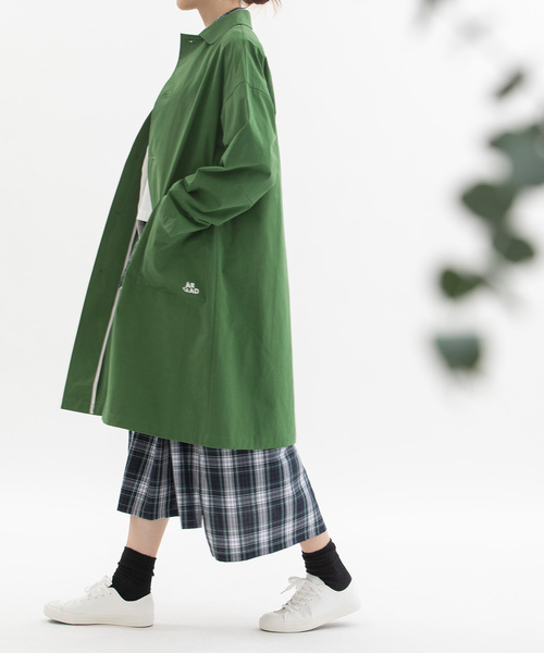 nop de nod(ノップドゥノッド)の「コットンツイルバックロゴラボコート(unisex)(その他アウター・レディース・グレー系/ブラック/グリーン/ライトグリーン/ブラック系その他/ブルー/ベージュ・M)」の9枚目の写真