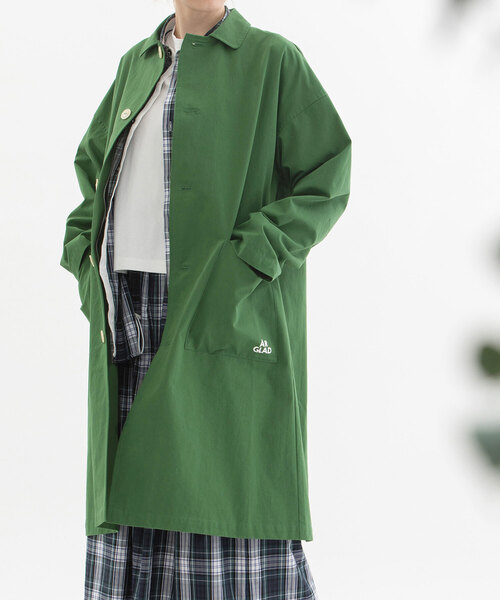 nop de nod(ノップドゥノッド)の「コットンツイルバックロゴラボコート(unisex)(その他アウター・レディース・グレー系/ブラック/グリーン/ライトグリーン/ブラック系その他/ブルー/ベージュ・M)」の10枚目の写真