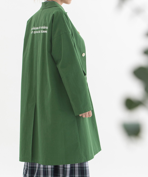 nop de nod(ノップドゥノッド)の「コットンツイルバックロゴラボコート(unisex)(その他アウター・レディース・グレー系/ブラック/グリーン/ライトグリーン/ブラック系その他/ブルー/ベージュ・M)」の11枚目の写真