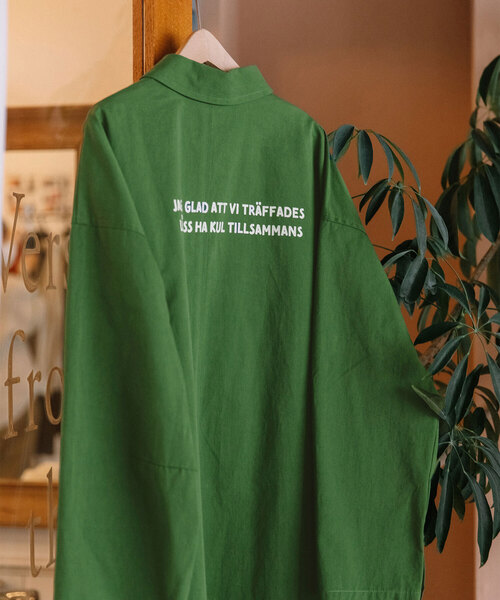 nop de nod(ノップドゥノッド)の「コットンツイルバックロゴラボコート(unisex)(その他アウター・レディース・グレー系/ブラック/グリーン/ライトグリーン/ブラック系その他/ブルー/ベージュ・M)」の14枚目の写真