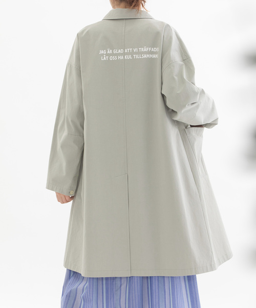 nop de nod(ノップドゥノッド)の「コットンツイルバックロゴラボコート(unisex)(その他アウター・レディース・グレー系/ブラック/グリーン/ライトグリーン/ブラック系その他/ブルー/ベージュ・M)」の18枚目の写真