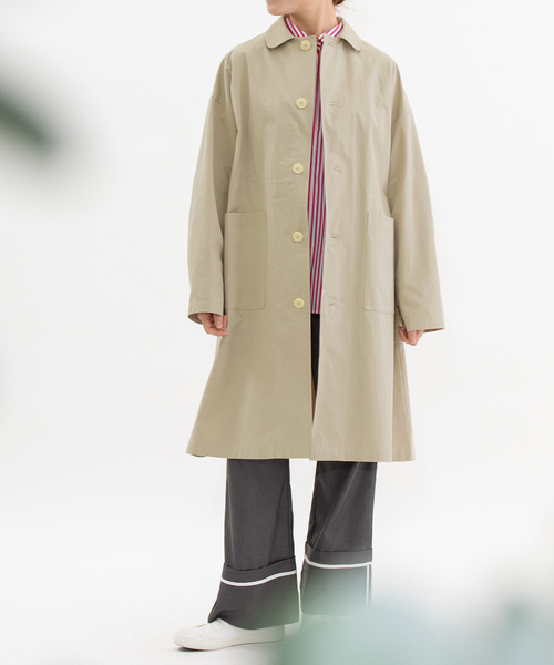 nop de nod(ノップドゥノッド)の「コットンツイルバックロゴラボコート(unisex)(その他アウター・レディース・グレー系/ブラック/グリーン/ライトグリーン/ブラック系その他/ブルー/ベージュ・M)」の20枚目の写真