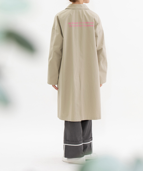 nop de nod(ノップドゥノッド)の「コットンツイルバックロゴラボコート(unisex)(その他アウター・レディース・グレー系/ブラック/グリーン/ライトグリーン/ブラック系その他/ブルー/ベージュ・M)」の21枚目の写真