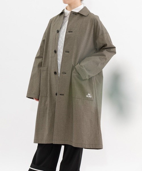 nop de nod(ノップドゥノッド)の「コットンツイルバックロゴラボコート(unisex)(その他アウター・レディース・グレー系/ブラック/グリーン/ライトグリーン/ブラック系その他/ブルー/ベージュ・M)」の2枚目の写真