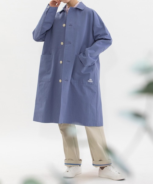 nop de nod(ノップドゥノッド)の「コットンツイルバックロゴラボコート(unisex)(その他アウター・レディース・グレー系/ブラック/グリーン/ライトグリーン/ブラック系その他/ブルー/ベージュ・M)」の7枚目の写真