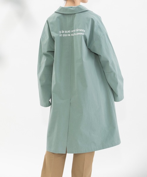 nop de nod(ノップドゥノッド)の「コットンツイルバックロゴラボコート(unisex)(その他アウター・レディース・グレー系/ブラック/グリーン/ライトグリーン/ブラック系その他/ブルー/ベージュ・M)」の6枚目の写真