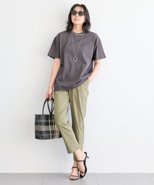 BARNYARDSTORM（バンヤードストーム）の「BARNYARDSTORM / GIZAコットンTシャツ【汗染み軽減】【『ネルソンさん』YouTubeご紹介アイテム】（Tシャツ/カットソー・レディース・ホワイト/ブラウン/ピンク/チャコールグレー/ベージュ・S/M）」の12枚目の写真