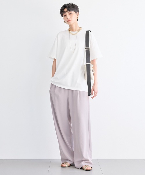 BARNYARDSTORM（バンヤードストーム）の「BARNYARDSTORM / GIZAコットンTシャツ【汗染み軽減】【『ネルソンさん』YouTubeご紹介アイテム】（Tシャツ/カットソー・レディース・ホワイト/ブラウン/ピンク/チャコールグレー/ベージュ・S/M）」の14枚目の写真