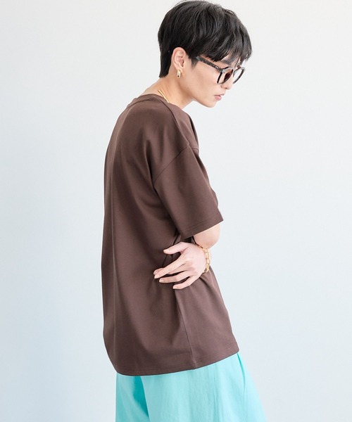 BARNYARDSTORM（バンヤードストーム）の「BARNYARDSTORM / GIZAコットンTシャツ【汗染み軽減】【『ネルソンさん』YouTubeご紹介アイテム】（Tシャツ/カットソー・レディース・ホワイト/ブラウン/ピンク/チャコールグレー/ベージュ・S/M）」の15枚目の写真