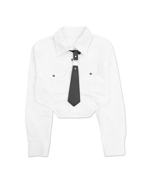 Figments(フィグメンツ)の「アジャスタータイシャツ(シャツ/ブラウス・レディース・ブラック/ホワイト・FREE)」の10枚目の写真