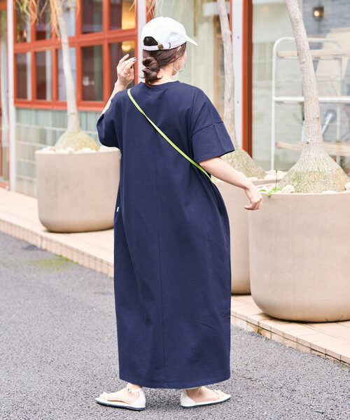 セール】限定展開 USAコットンビッグシルエットTシャツワンピース