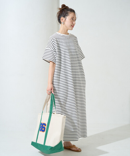 FREAK'S STORE(フリークスストア)の「限定展開 USAコットンビッグシルエットTシャツワンピース(ワンピース・レディース・オフホワイト/ブラック/レッド/ブラウン/イエロー/ストライプ/ネイビー・MEDIUM/SMALL)」の18枚目の写真