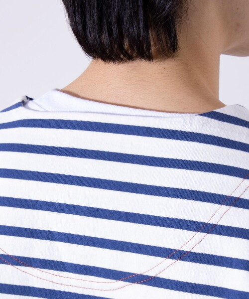 GLOSTER(グロスター)の「【GLOSTER/グロスター】バスクボーダー エルボーパッチ ボーダーロンT(Tシャツ/カットソー・メンズ・その他/ホワイト系その他2/ホワイト系その他/ネイビー/ブルー系その他・S/M/L)」の15枚目の写真