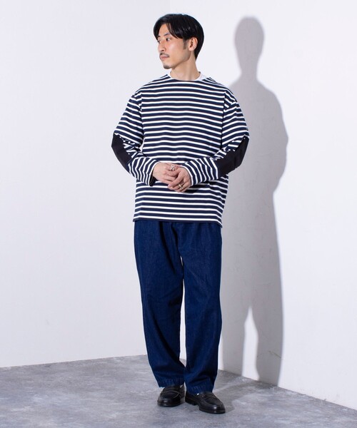 GLOSTER(グロスター)の「【GLOSTER/グロスター】バスクボーダー エルボーパッチ ボーダーロンT(Tシャツ/カットソー・メンズ・その他/ホワイト系その他2/ホワイト系その他/ネイビー/ブルー系その他・S/M/L)」の14枚目の写真