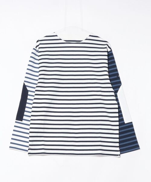 GLOSTER(グロスター)の「【GLOSTER/グロスター】バスクボーダー エルボーパッチ ボーダーロンT(Tシャツ/カットソー・メンズ・その他/ホワイト系その他2/ホワイト系その他/ネイビー/ブルー系その他・S/M/L)」の8枚目の写真