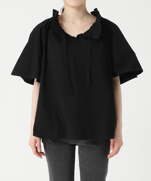 JOURNAL STANDARD relume(ジャーナルスタンダード レリューム)の「《WEB限定追加》フリルリボンTシャツ(Tシャツ/カットソー・レディース・ブラック/ホワイト・FREE)」の17枚目の写真