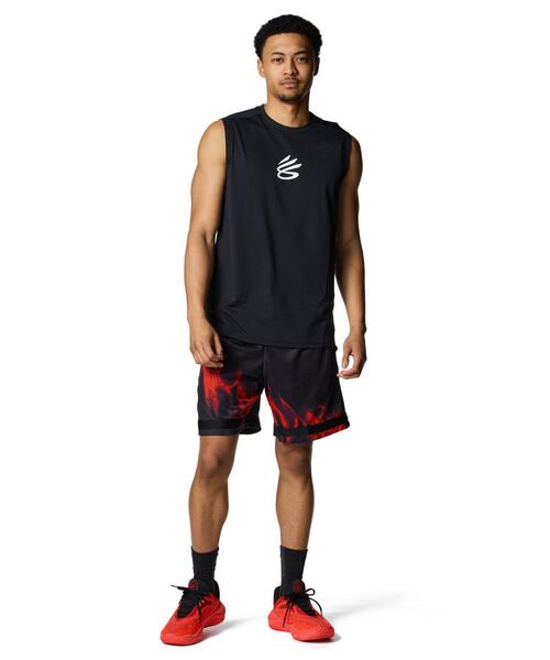 UNDER ARMOUR（アンダーアーマー）の「カリー テック ロゴ スリーブレス シャツ（バスケットボール/メンズ）（タンクトップ・メンズ・ブラック・M/L/2XL/S/XL/3XL/4XL）」の3枚目の写真