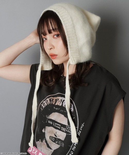 猫耳ビーニー 棘刺繍ネコ耳ニット帽 – 個性的なファッション通販
