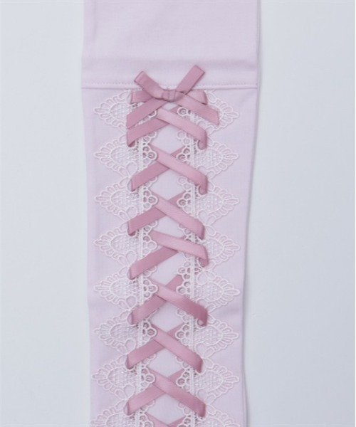 axes femme POETIQUE（アクシーズファムポエティック）の「レースアップＵＶグローブ（手袋・レディース・ホワイト/ブラック/ピンク・FREE）」の9枚目の写真