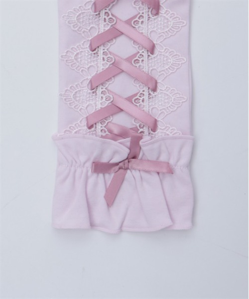 axes femme POETIQUE（アクシーズファムポエティック）の「レースアップＵＶグローブ（手袋・レディース・ホワイト/ブラック/ピンク・FREE）」の10枚目の写真