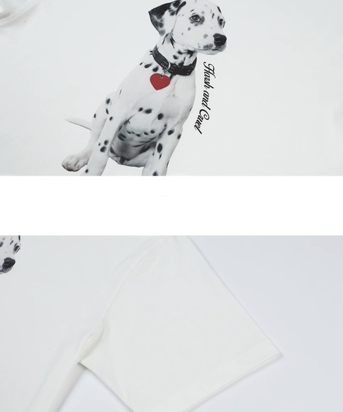 グラフィックダルメシアンTシャツ ユニセックス オーバーサイズ