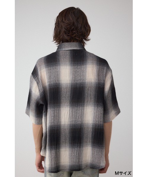 新品未使用！YOKEチェックシアーシャツMサイズ SINSS シャツ Check sheer shirt / チェックシアーシャツ メンズ