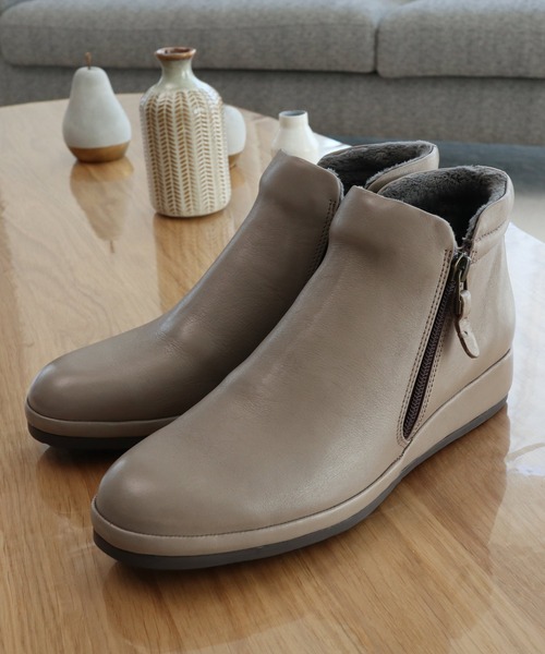 MODE KAORI(モードカオリ)の「【本革】プラットサイドファスナーブーツ/6732(ブーツ・レディース・ダークグレー/グレイッシュベージュ/ブラック・24cm/23.5cm/23cm/22.5cm/25cm/24.5cm)」の18枚目の写真