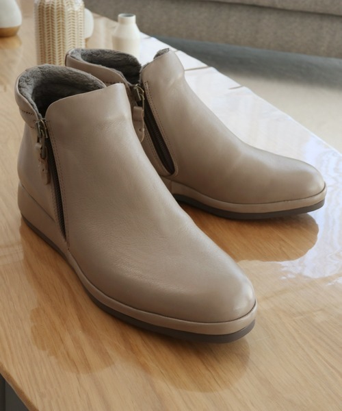 MODE KAORI(モードカオリ)の「【本革】プラットサイドファスナーブーツ/6732(ブーツ・レディース・ダークグレー/グレイッシュベージュ/ブラック・24cm/23.5cm/23cm/22.5cm/25cm/24.5cm)」の21枚目の写真