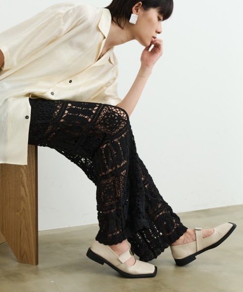 _j.l-a.l_　パネル　パンツ Ellno Loset パンツ センタージップ2wayフレアパンツ メンズ