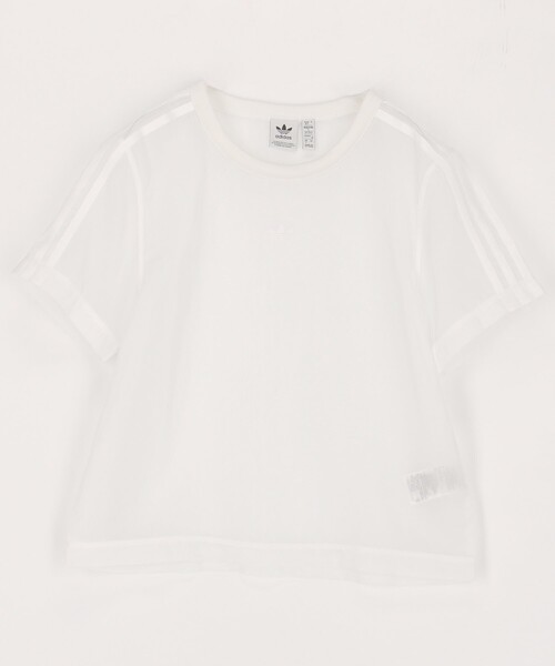 Tシャツ・カットソー 3 STRIPES LOGO MESH T-SHIRT adidas/アディダス SHEER 3STRIPES TEE/アディカラー シアー