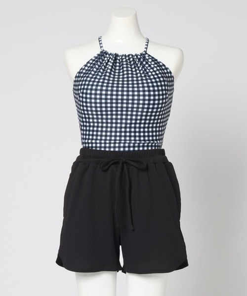 Ocean Pacific（オーシャンパシフィック）の「【Ocean Pacific(オーシャンパシフィック)】スイムウェア＋ショートパンツセット（水着・レディース・チェック/ブラック・FREE）」の13枚目の写真