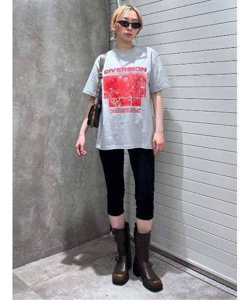 SLY(スライ)の「C/P PONTE LEGGINGS センタープレス ポンチ レギンス(レギンス/スパッツ・レディース・ブラック・FREE)」の13枚目の写真