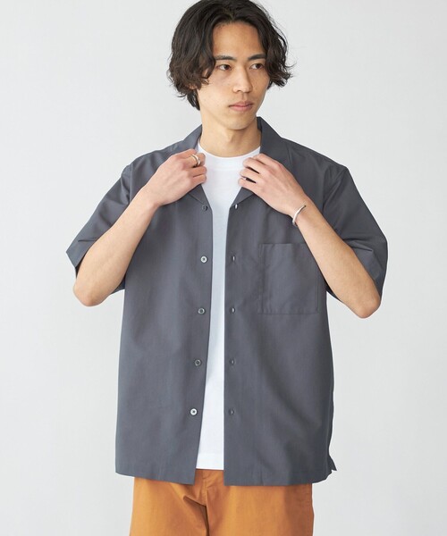 セール】SHIPS: AirShade オープンカラー ショートスリーブ シャツ