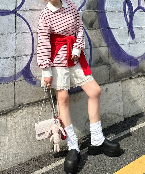 Alley Tokyo（アリートーキョー）の「レディボクサーパンツ（その他パンツ・レディース・チャコール/レッド/オフホワイト・FREE）」の22枚目の写真